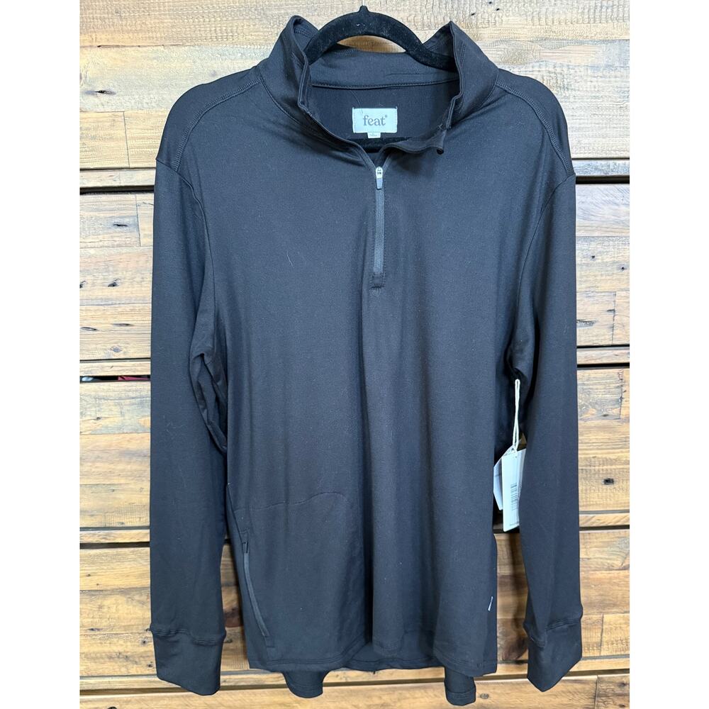FEAT Roam Quarter Zip Pullover Mens Large Athletic Lightweight Performance Top
